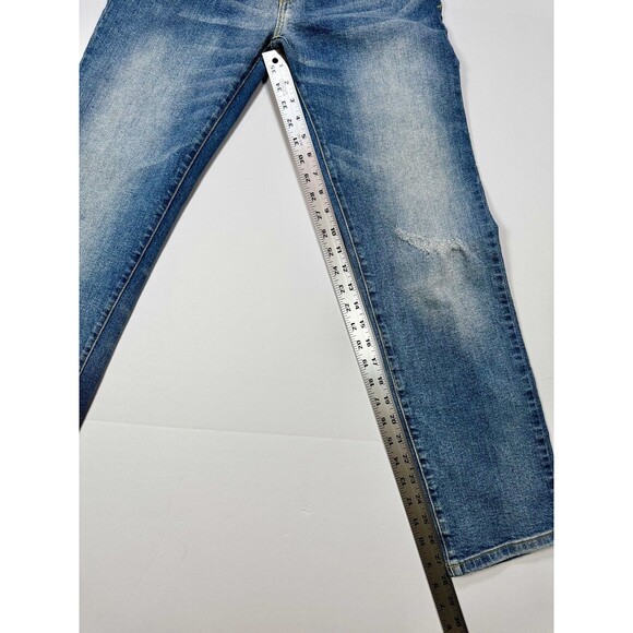 Pilcro Anthropologie Jeans Size 27 Byram Wash Straight Leg Distressed Stretch - Picture 10 of 16